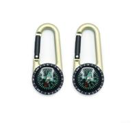 Gdfnmogo Schlüsselanhänger-Karabiner, Zinklegierung, Orientierungswerkzeug mit Metallring, wasserdichtes Navigationsgerät für Wandern, Camping, Bergsteigen, Jagd, Angeln, Radfahren, Gold (Gold)
