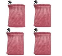 GDQLCNXB Kleine Netztaschen, schwarzes Nylon-Netz, Kordelzug, Netztasche, kleine Reisesachen, Rosa, 8 Stück (13 x 9 cm), Pink, 13 x 9cm / 5" x 3.5", Für Reisen