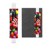 GDSHJKLW Bunte Federmappe mit elastischem Band, abnehmbares PU-Leder-Stiftetui, Tagebuch, Federmäppchen, Bürobedarf, Geschenk für Hardcover-Tagebücher, Notizbücher, Planer