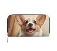 GDSHJKLW Corgi-Geldbörse für Damen, niedlich, mit Reißverschluss, PU-Leder, Handy-Clutch, Kartenhalter, Organizer für Damen, Schwarz, Einheitsgröße, Schwarz , Einheitsgröße