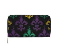 GDSHJKLW Damen-Geldbörse, 3D-Lilien-Motiv, Reißverschluss, PU-Leder, Handy-Clutch, Kartenhalter, Organizer für Damen, Schwarz, Einheitsgröße, Schwarz , Einheitsgröße