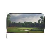 GDSHJKLW Damen-Geldbörse, Golfplatz, Reißverschluss, PU-Leder, Handy-Clutch, Kartenhalter, Organizer für Damen, Schwarz, Einheitsgröße, Schwarz , Einheitsgröße