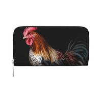 GDSHJKLW Damen-Geldbörse, Tierhahn, Reißverschluss, PU-Leder, Handy-Clutch, Kartenhalter, Organizer für Damen, Schwarz, Einheitsgröße, Schwarz , Einheitsgröße