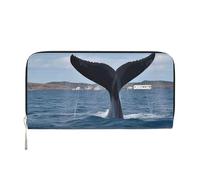 GDSHJKLW Damen-Geldbörse, Walschwanz, Reißverschluss, PU-Leder, Handy-Clutch, Kartenhalter, Organizer für Damen, Schwarz, Einheitsgröße, Schwarz , Einheitsgröße