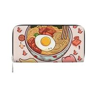 GDSHJKLW Delicious Sweet Ramen Geldbörse für Damen, mit Reißverschluss, PU-Leder, Handy-Clutch, Kartenhalter, Organizer für Damen, Schwarz, Einheitsgröße, Schwarz , Einheitsgröße