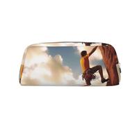 GDSHJKLW Federmäppchen aus Leder, großes Fassungsvermögen, Make-up-Tasche mit Reißverschluss, für Damen und Herren, Reise-Kulturbeutel, wasserdicht, Kosmetiktasche, weit geöffnetes Münzfach, Silber