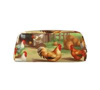 GDSHJKLW Federmäppchen aus Leder mit großem Fassungsvermögen, Make-up-Tasche mit Reißverschluss, für Damen und Herren, Reise-Kulturbeutel, wasserdicht, Kosmetiktasche, weit geöffnetes Münzfach, Gold