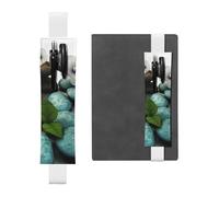 GDSHJKLW Federmappe mit Zen-Blumen-Motiv, abnehmbares PU-Leder, Stifteetui, Tagebuch, Federmäppchen, Bürobedarf, Geschenk für Hardcover-Tagebücher, Notizbücher, Planer