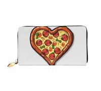 GDSHJKLW I Love Pizza Heart Damen-Geldbörse, Leder, Reißverschluss, wasserdicht, Kreditkartenetui mit Handyhalter, Reise-Münzgeldbörse