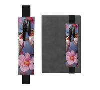 GDSHJKLW Kolibri mit pinkem Gummiband, Stifthalter, abnehmbares PU-Leder-Stiftetui, Tagebuch, Federmäppchen, Bürobedarf, Geschenk für Hardcover-Tagebücher, Notizbücher, Planer