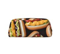 GDSHJKLW Lustiges Federmäppchen aus Leder mit großem Fassungsvermögen, Make-up-Tasche mit Reißverschluss, für Damen und Herren, Reise-Kulturbeutel, wasserdicht, Kosmetiktasche, weit geöffnetes