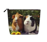 Gdshjklw Make-up-Tasche aus Leinen für Damen, wasserdicht, Reise-Kosmetik-Organizer, leichter Reißverschluss, Reise-Kulturbeutel, Organizer, Meerschweinchen, lustige Make-up-Pinsel-Aufbewahrungstasche