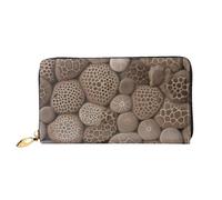 GDSHJKLW Petoskey Stone1 Damen-Geldbörse, Leder, Reißverschluss, wasserdicht, Kreditkartenetui mit Handyhalter, Reise-Münzgeldbörse