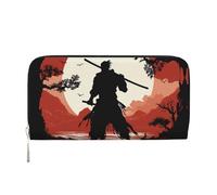 GDSHJKLW Samurai-Geldbörse für Damen, mit Reißverschluss, PU-Leder, Handy-Clutch, Kartenhalter, Organizer für Damen, Schwarz, Einheitsgröße, Schwarz , Einheitsgröße