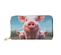 GDSHJKLW Smiling Women Wallets Leather Zip Around Clutch Purses Waterproof Credit Card Holder With Phone Holder Ladies Travel Coin Purse