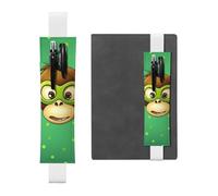 GDSHJKLW Stifthalter mit elastischem Band, abnehmbares PU-Leder, Stifteetui, Tagebuch, Federmäppchen, Bürobedarf, Geschenk für Hardcover-Tagebücher, Notizbücher, Planer, Grün