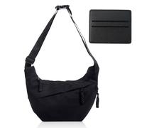 Geaanen 1 Pcs Halbmond Tasche Damen Half Moon Bag Damen Umhängetasche Nylon Groß Crossbody Bag Hobo Freizeittasche Modische Umhängetasche Hobo-Tasche, Mit Verstellbarer Schultergurt Mit Kartenhalter