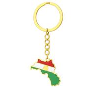 Geavonyg Kurdistan Maps Keychain Tragbare Flaggen Anhänger Rings Mode Nationale Karte Keyrings Accessoire Für Sammler Kurdistan Flaggenschlüsselung