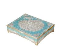 Geavonyg Peacockbird Oriented Jewelry Planner Box Metall Aufbewahrungsbehälter mit Innenteilern für Addons Home Deck Schmuckkoffer