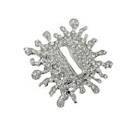 Geavonyg Trendige Kirsite Statement Halskette mit funkelnden Korallenmotiven und abnehmbarem Schlüsselloch Anhänger, Party Schmuck Charm Pin mit Korallenstruktur