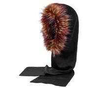 Gebeana Coloury Schalhaube Winterschal Mützenschal Damenschal Damen - Made in Germany Winter Herbst-Winter - One Size schwarz