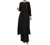 Gebetskleidung Damen Muslimische Kleider Langes Gebet Chiffon Offenes Kleid Abaya Dubai Türkei Islam Kaftan Ramadan Eid Mubarak Frauen Robe mit Hijab Einfarbig Outfit Naher Osten Arabisch Gebetskleid
