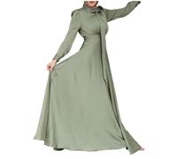 Gebetskleidung für Frauen - Abaya Damen Ramadan - Sommerkleid Leicht Muslimische Kleider Elegant Langarm Lang Kleidung für Muslimische Orientalisches Kostüm Gebetskleid Kaftan Strand Maxikleider