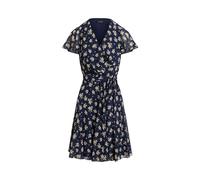 Geblümtes Kleid aus Knittergeorgette 30 Blue