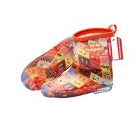 Gebol Kinder Gummistiefel "Little Helpers" Emoji, 1 Paar wasserdichte Regenstiefel mit rutschfester Sohle & Baumwollfutter, für Jungen & Mädchen, Farbe: orange, Größe: 31