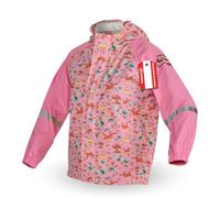 GEBOL Kinder Regenjacke wasserdicht mit Kapuze - leichte atmungsaktive Outdoor Jacke mit Reflektoren für Mädchen & Jungen - Matschjacke „Little Helpers”