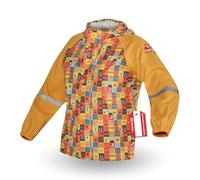 GEBOL Kinder Regenjacke wasserdicht mit Kapuze - leichte atmungsaktive Outdoor Jacke mit Reflektoren für Mädchen & Jungen - Matschjacke „Little Helpers”