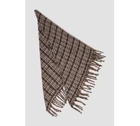 Gebürstetes Dreieckstuch mit gedrehten Fransen ONESIZE braun|mehrfarbig 2173797.89N5.ONESIZE