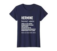 Geburtstag Tshirt Frau Lustig Spruch Name Vorname Hermine T-Shirt, Damen, Marineblau, XL