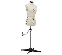 Gecheer Schneiderpuppe Verstellbar Weiblich Creme S Größe 33-40, verstellbare Büste Taille Hüfte für Modedesigner Schneider und Bekleidungsgeschäfte