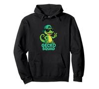 Gecko Squad Cartoon Gecko mit Kappe und Schirmen für Coole Kinder Pullover Hoodie
