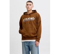 Gedruckt Kapuzenpullover L Braun