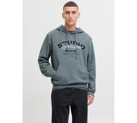 Gedruckt Kapuzenpullover L Grau