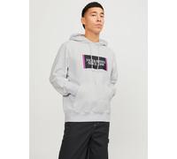 Gedruckt Kapuzenpullover M Grau