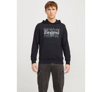 Gedruckt Kapuzenpullover M Schwarz