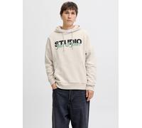 Gedruckt Kapuzenpullover XXL Beige