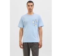 Gedruckt T-shirt S Blau