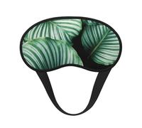Gedruckte grüne Blätter tropischer Pflanzen,Vollständige Augenabdeckungen, lichtundurchlässige Schlafmasken, Verdunkelungs-Augenschützer