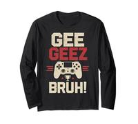Gee Geez Bruh GG Gaming Winner Gamer Männer Jungen Kind Lustig Langarmshirt
