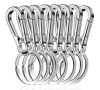 GEEHUA 8 Stück Metall Karabiner Schlüsselanhänger, Robuster Zinklegierung Karabiner Clip, Autoschlüsselhalter, Rostfreie Schlüsselanhänger Clips Karabiner Schlüsselanhänger für Männer und Frauen