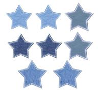 GEEHUA 8 Stück Sterne Bügelflicken Kinder, Cowboys Jeans Bügelflicken Bestickte Applikationen Aufnäher zum Aufbügeln Verzierungen für Jacken, Hüte, Rucksäcke, Jeans, Reparaturdekorationen