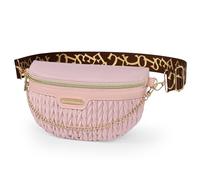 Geestock 23×16 cm Crossbody-Bauchtasche für Damen - Kleine Hüfttasche, stylischer Gürtelbeutel für Frauen, Fanny Pack mit breitem Riemen, Staubrosa