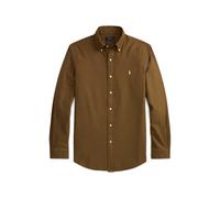 Gefärbtes Custom-Fit Oxfordhemd S Brown