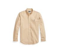 Gefärbtes Custom-Fit Oxfordhemd XS Tan
