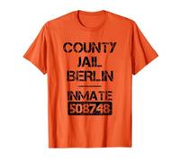 Gefangener Gefängnis Kostüm Inmate Knasti Knast JVA Berlin T-Shirt