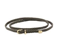 Geflochtener Gürtel Damen Dornschließe Vintage Casual Dünner Gürtel Taille Seil Dekoratives Kleid Hemd Kleiner Gürtel Schal Und Handschuhe Damen Set (Army Green, One Size)